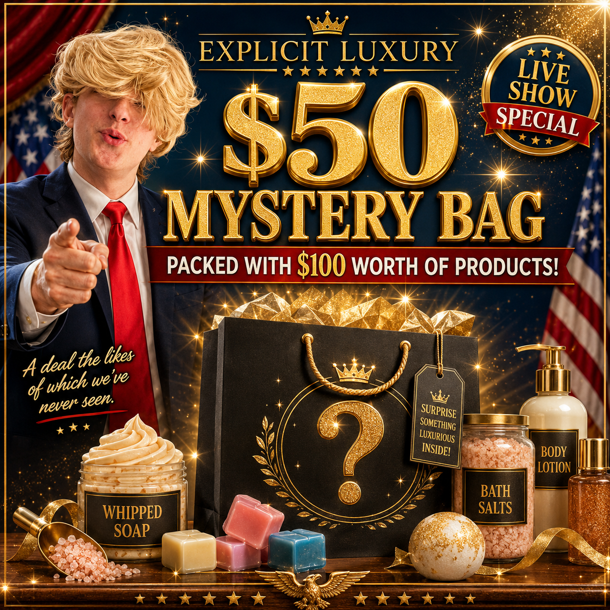 Last naughty bag in existence at Explicit Luxury! ￼